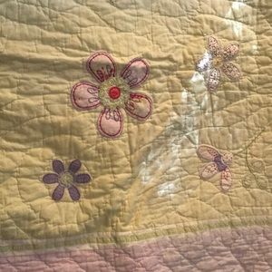 Pottery Barn Quilt flowers appliqués embroidery